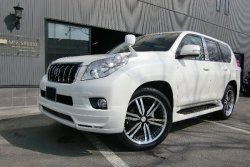12 799 р. Накладка на передний бампер Mz SPEED Toyota Land Cruiser Prado J150 дорестайлинг (2009-2013) (Неокрашенная)  с доставкой в г. Керчь. Увеличить фотографию 2
