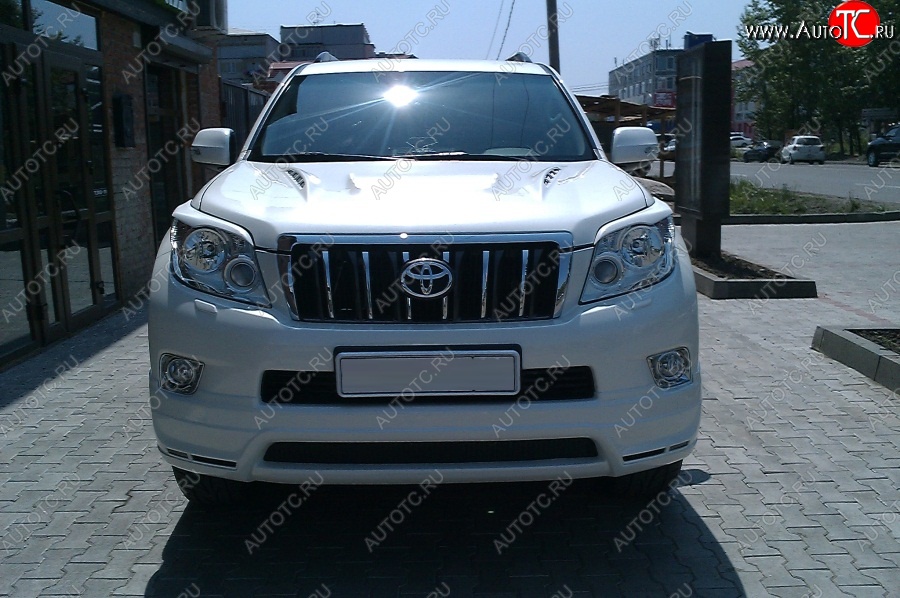 12 799 р. Накладка на передний бампер Mz SPEED Toyota Land Cruiser Prado J150 дорестайлинг (2009-2013) (Неокрашенная)  с доставкой в г. Керчь