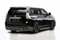 15 349 р. Накладка на задний бампер WALD BLACK BISON Toyota Land Cruiser Prado J150 дорестайлинг (2009-2013) (Неокрашенная)  с доставкой в г. Керчь. Увеличить фотографию 2