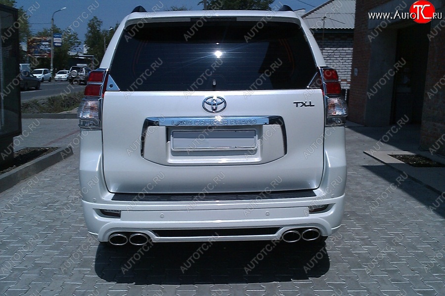 11 949 р. Накладка на задний бампер Mz SPEED Toyota Land Cruiser Prado J150 дорестайлинг (2009-2013) (Неокрашенная)  с доставкой в г. Керчь