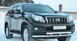24 649 р. Защита переднего бампера (2 трубыØ63 мм, нержавейка) SLITKOFF  Toyota Land Cruiser Prado  J150 (2009-2013) дорестайлинг  с доставкой в г. Керчь. Увеличить фотографию 4