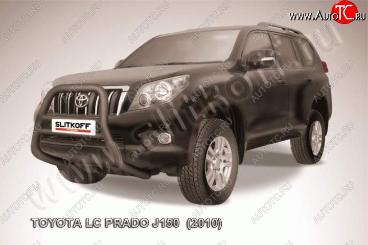 37 999 р. Кенгурятник d76 высокий  Toyota Land Cruiser Prado  J150 (2009-2013) дорестайлинг (Цвет: серебристый)  с доставкой в г. Керчь