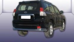 Двойная защита заднего бампера из трёх труб диаметром 76 и 42 мм Slitkoff Toyota Land Cruiser Prado  J150 (2009-2013) дорестайлинг