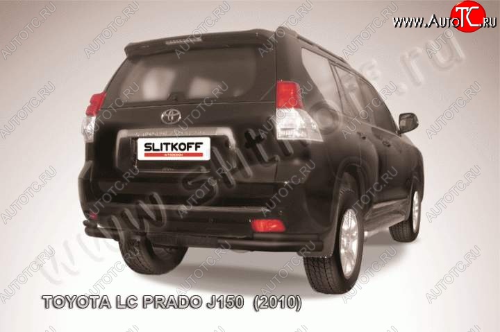 11 599 р. Уголки d76+d42 двойные Toyota Land Cruiser Prado J150 дорестайлинг (2009-2013) (Цвет: серебристый)  с доставкой в г. Керчь