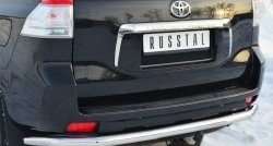 19 599 р. Одинарная защита заднего бампера из трубы диаметром 63 мм SLITKOFF  Toyota Land Cruiser Prado  J150 (2009-2013) дорестайлинг  с доставкой в г. Керчь. Увеличить фотографию 2