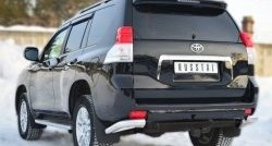 11 999 р. Защита заднего бампера (Ø76 мм уголки, нержавейка) SLITKOFF Toyota Land Cruiser Prado J150 дорестайлинг (2009-2013)  с доставкой в г. Керчь. Увеличить фотографию 4