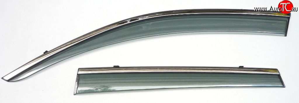 2 199 р. Ветровики Artway с металлизированым молдингом Toyota Land Cruiser Prado J150 дорестайлинг (2009-2013)  с доставкой в г. Керчь