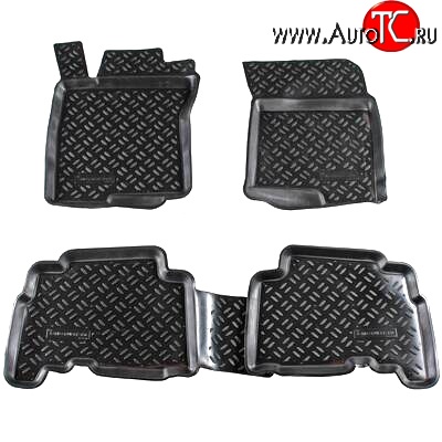1 349 р. Комплект ковриков в салон Aileron 4 шт. (полиуретан) Toyota Land Cruiser Prado J150 дорестайлинг (2009-2013)  с доставкой в г. Керчь