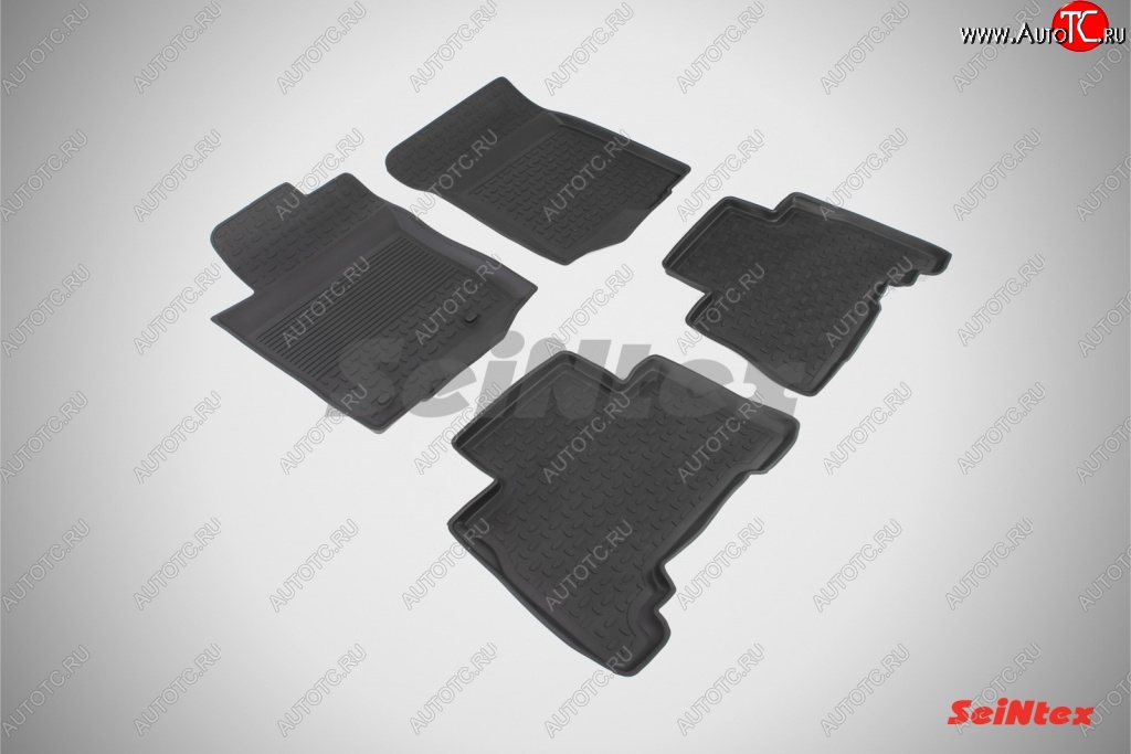 3 399 р. Износостойкие коврики в салон с высоким бортом SeiNtex Premium 4 шт. (резина) Toyota Land Cruiser Prado J150 дорестайлинг (2009-2013)  с доставкой в г. Керчь