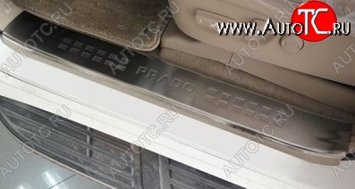 5 649 р. Накладки на порожки автомобиля CT v1 Toyota Land Cruiser Prado J150 дорестайлинг (2009-2013)  с доставкой в г. Керчь