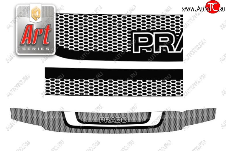 2 199 р. Дефлектор капота (J90W, J95W) CA-Plastiс  Toyota Land Cruiser  90 (1996-2000) (Серия Art серебро)  с доставкой в г. Керчь