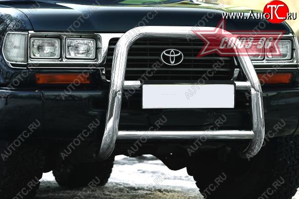 21 329 р. Защита переднего бампера под штатную лебедку Souz-96 (d76) Toyota Land Cruiser 80 (1989-1997)  с доставкой в г. Керчь