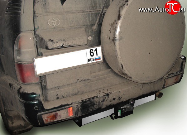 12 349 р. Фаркоп Лидер Плюс (с нержавеющей пластиной).  Toyota Land Cruiser  90 (1996-2000) (Без электропакета)  с доставкой в г. Керчь