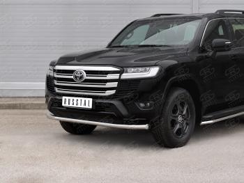 19 599 р. Защита переднего бампера (Ø63 мм, нержавейка) SLITKOFF Toyota Land Cruiser J300 дорестайлинг (2021-2025)  с доставкой в г. Керчь. Увеличить фотографию 2