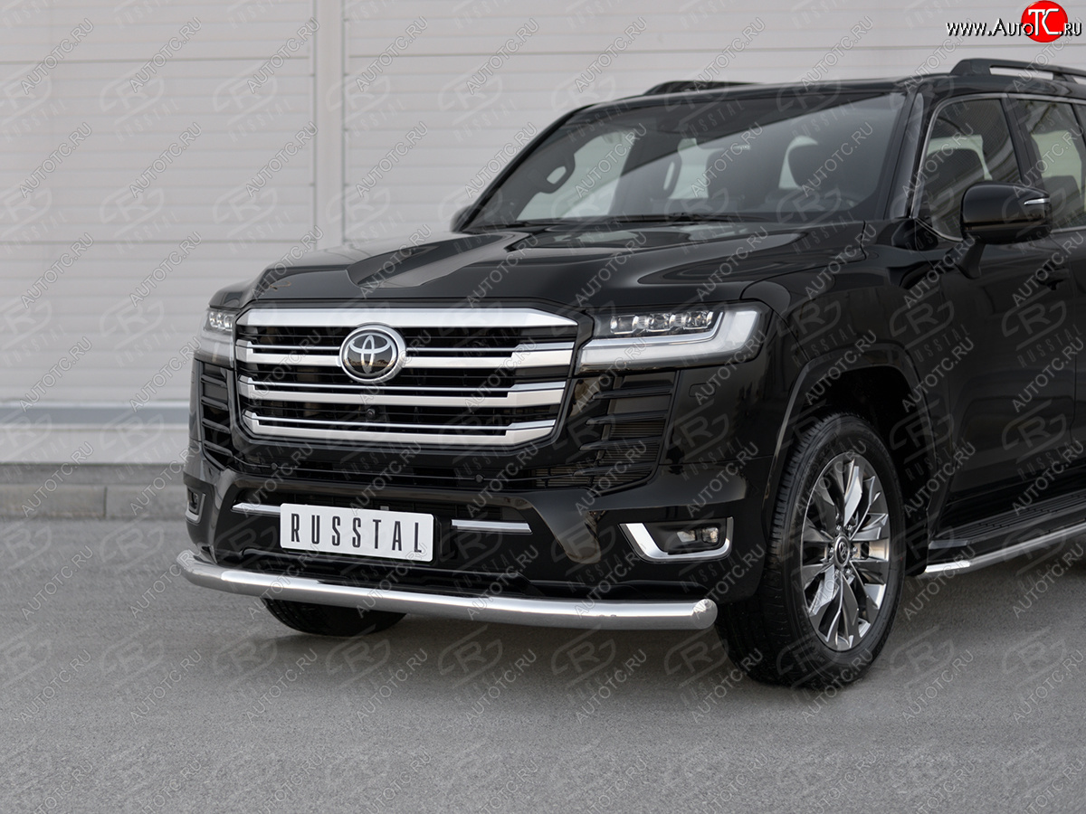 24 999 р. Защита переднего бампера (Ø76 мм нержавейка, 70TH ANNIVERSARY) SLITKOFF Toyota Land Cruiser J300 дорестайлинг (2021-2025)  с доставкой в г. Керчь