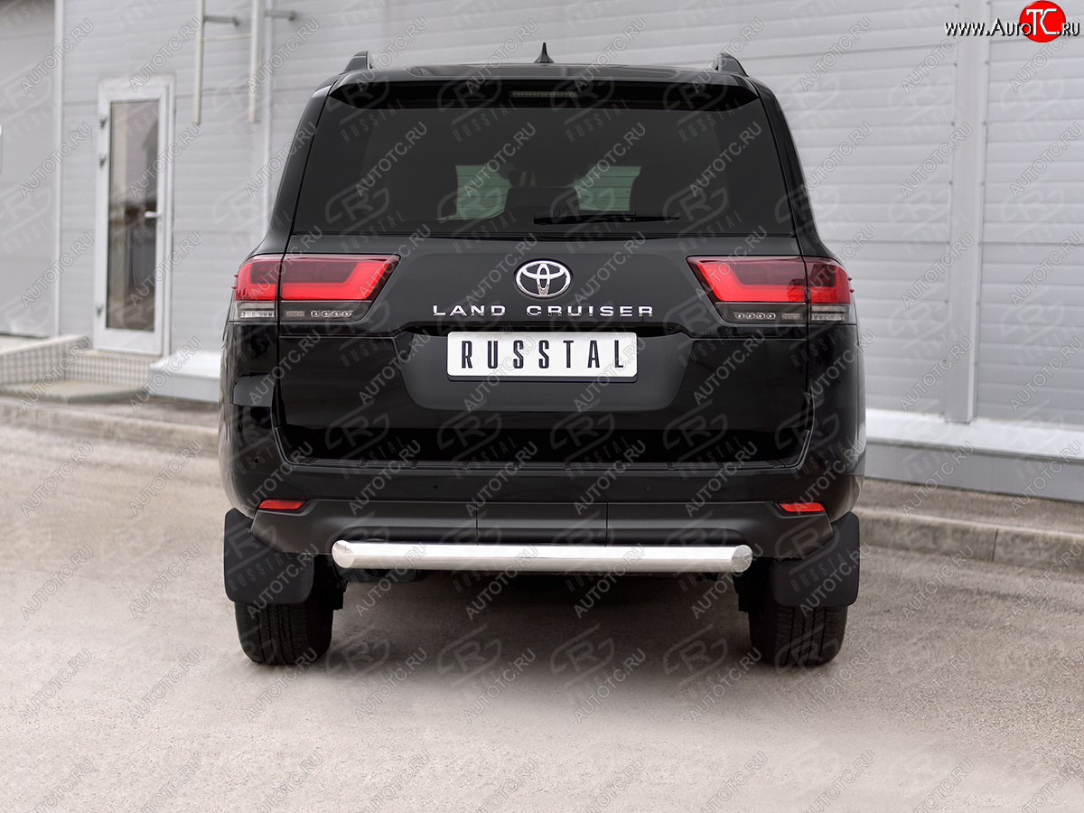 18 549 р. Защита заднего бампера (Ø76 мм, нержавейка)  Toyota Land Cruiser  J300 (2021-2025) дорестайлинг  с доставкой в г. Керчь