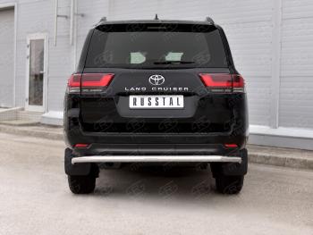 19 799 р. Защита заднего бампера SLITKOFF (Ø63 мм, нержавейка)  Toyota Land Cruiser  J300 (2021-2025) дорестайлинг  с доставкой в г. Керчь. Увеличить фотографию 2