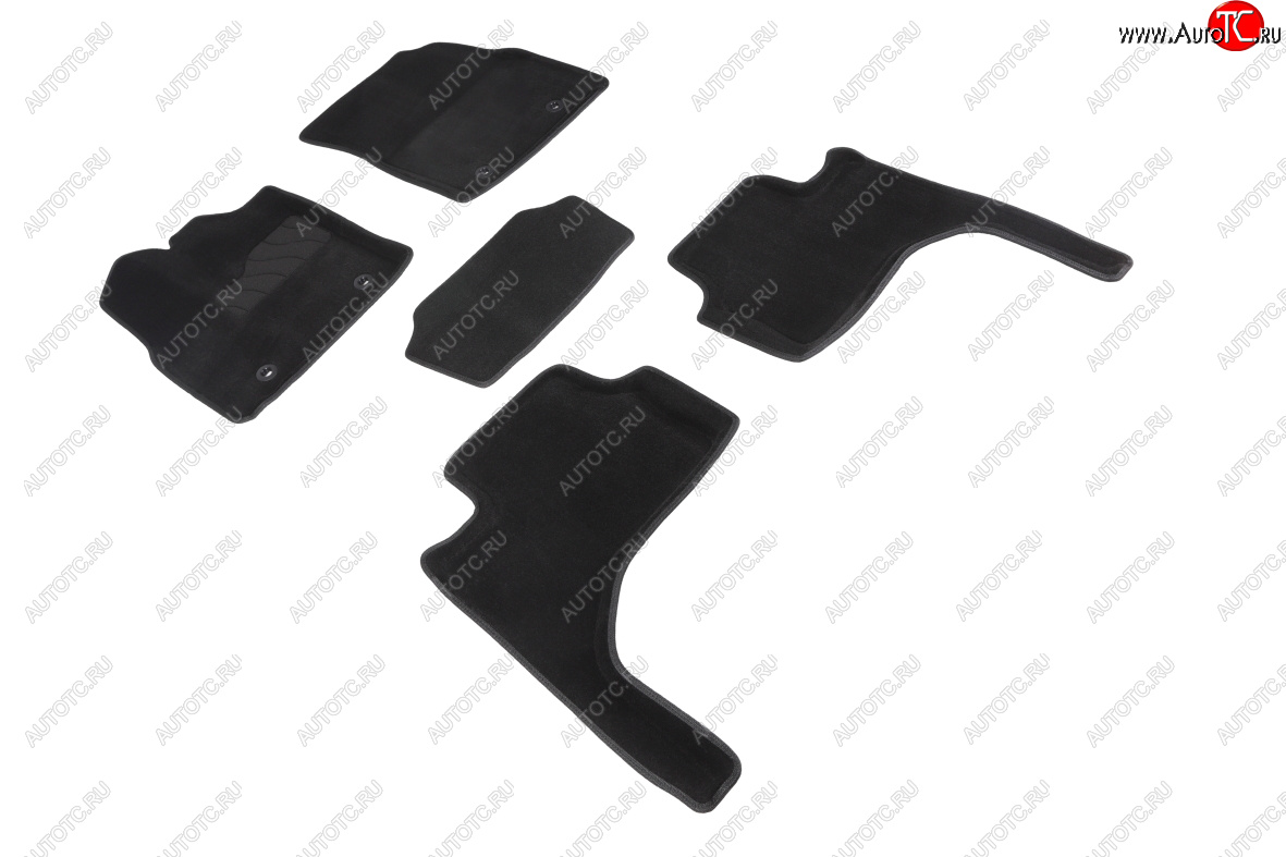 6 199 р. Коврики в салон SEINTEX 3D ВОРС (комплект) Toyota Land Cruiser J300 дорестайлинг (2021-2025) (Цвет: черный)  с доставкой в г. Керчь
