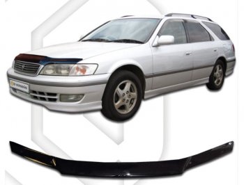 1 999 р. Дефлектор капота CA-Plastiс Toyota Mark 2 Qualis седан (1997-2002) (серия Classic черный, Без надписи)  с доставкой в г. Керчь. Увеличить фотографию 2