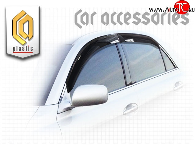 1 999 р. Комплект дефлекторов окон CA Plastic  Toyota Mark X  X120 (2004-2009) (Classic полупрозрачный, Без хром.молдинга)  с доставкой в г. Керчь