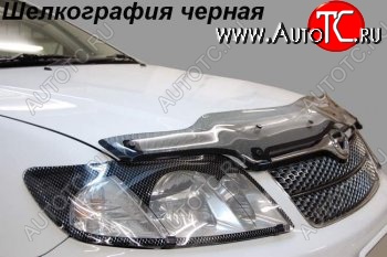 2 199 р. Защита фар CA-Plastiс  Toyota Mark 2  X110 (2000-2002) седан дорестайлинг (Шелкография черная)  с доставкой в г. Керчь