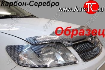 2 269 р. Защита фар CA-Plastiс  Toyota Mark 2  X110 (2000-2002) седан дорестайлинг (Шелкография карбон-серебро)  с доставкой в г. Керчь