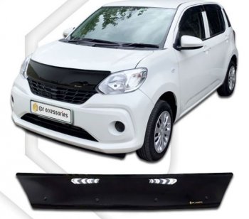 1 899 р. Дефлектор капота CA-Plastiс  Toyota Passo  3 (2016-2018) дорестайлинг (серия Classic черный, Без надписи)  с доставкой в г. Керчь. Увеличить фотографию 2
