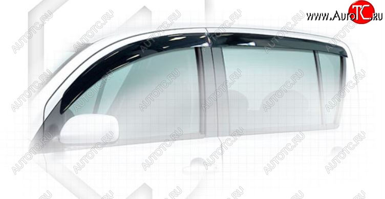 2 199 р. Дефлектор капота CA-Plastiс Toyota Passo Sette MPV (2008-2012) (Classic полупрозрачный)  с доставкой в г. Керчь