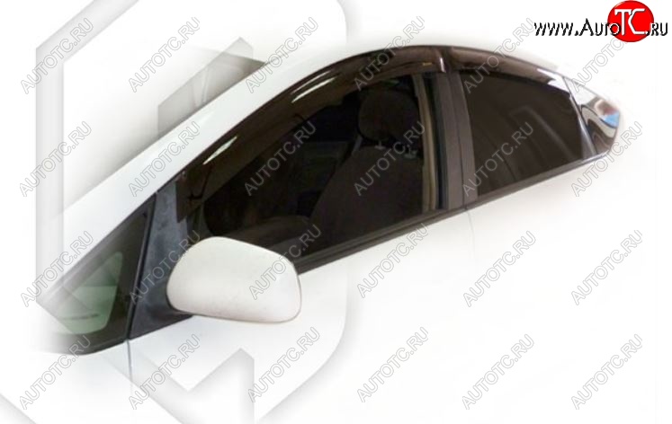 1 999 р. Дефлектора окон (левый руль) CA-Plastiс Toyota Prius XW20 дорестайлинг (2003-2005) (Classic полупрозрачный, Без хром.молдинга)  с доставкой в г. Керчь