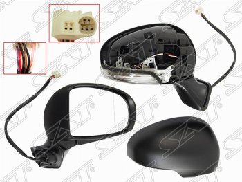 Правое боковое зеркало заднего вида SAT (7 контактов) Toyota Prius  XW30 (2009-2011) дорестайлинг