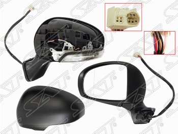 Левое боковое зеркало заднего вида SAT (7 контактов) Toyota Prius  XW30 (2009-2011) дорестайлинг
