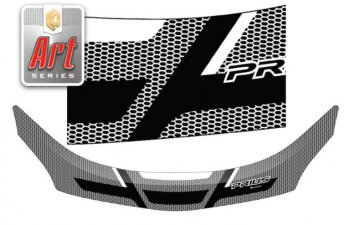 Дефлектор капота CA-Plastiс exclusive Toyota Prius  XW30 (2009-2011) дорестайлинг (Серия Art серебро)