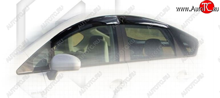 2 179 р. Дефлектора окон CA-Plastic Toyota Prius XW30 дорестайлинг (2009-2011) (Classic полупрозрачный, Без хром.молдинга)  с доставкой в г. Керчь