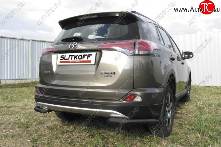 6 099 р. Уголки d57 Toyota RAV4 XA40 5 дв. рестайлинг (2015-2019) (Цвет: серебристый)  с доставкой в г. Керчь