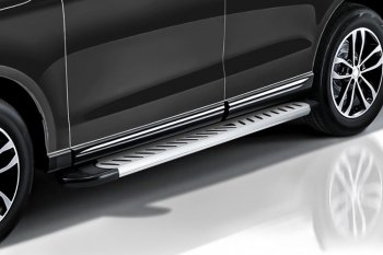 17 399 р. Пороги алюминиевые Slitkoff  Toyota RAV4  XA40 (2015-2019) 5 дв. рестайлинг (Elite Silver)  с доставкой в г. Керчь. Увеличить фотографию 4