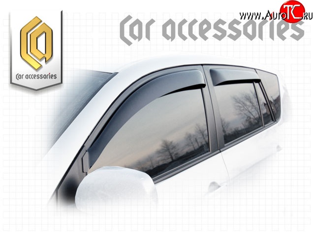 1 999 р. Комплект дефлекторов окон CA-Plastic Toyota RAV4 XA305 5 дв. дорестайлинг (2005-2009) (Classic полупрозрачный, Без хром.молдинга, Крепление скотч)  с доставкой в г. Керчь