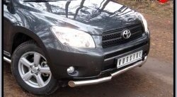 Защита переднего бампера диаметром 63 мм с центральной ступенью SLITKOFF Toyota RAV4  XA305 (2005-2009) 5 дв. дорестайлинг