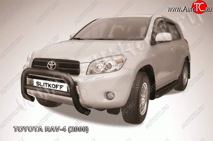 20 999 р. Кенгурятник d76 низкий  Toyota RAV4  XA305 (2005-2009) 5 дв. дорестайлинг (Цвет: серебристый)  с доставкой в г. Керчь