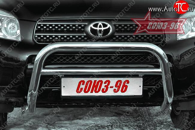 1 249 р. Защита переднего бампера Souz-96 (d60) Toyota RAV4 XA305 5 дв. дорестайлинг (2005-2009)  с доставкой в г. Керчь