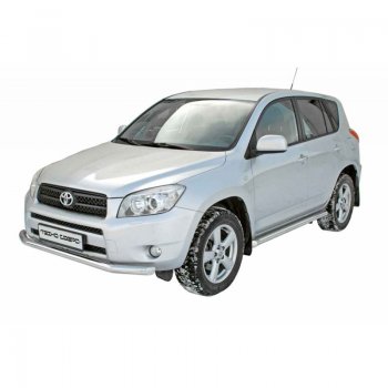 Защита переднего бампера ТехноСфера (Техно Сфера) (нержавейка, d63.5 mm) Toyota RAV4  XA305 (2005-2009) 5 дв. дорестайлинг