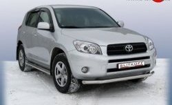 Одинарная защита переднего бампера из трубы диаметром 57 мм Slitkoff Toyota RAV4  XA305 (2005-2009) 5 дв. дорестайлинг