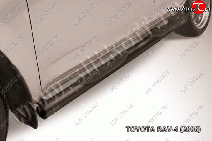 10 999 р. Защита порогов Slitkoff  Toyota RAV4  XA305 (2005-2009) 5 дв. дорестайлинг (Цвет: серебристый)  с доставкой в г. Керчь