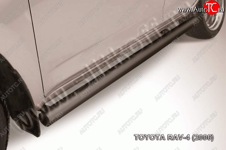 9 549 р. Защита порогов Slitkoff Toyota RAV4 XA305 5 дв. дорестайлинг (2005-2009) (Цвет: серебристый)  с доставкой в г. Керчь