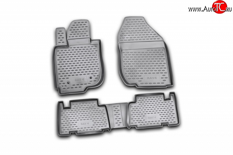 2 479 р. Коврики в салон Element 4 шт. (полиуретан) Toyota RAV4 XA305 5 дв. дорестайлинг (2005-2009) (Серые)  с доставкой в г. Керчь