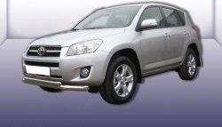 Двойная защита переднего бампера из двух труб диаметром 76 и 57 мм Slitkoff Toyota RAV4  XA30 (2008-2010) 5 дв. 1-ый рестайлинг