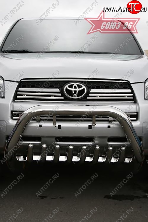 1 043 р. Защита переднего бампера Souz-96 (d76) Toyota RAV4 XA30 5 дв. 1-ый рестайлинг (2008-2010)  с доставкой в г. Керчь