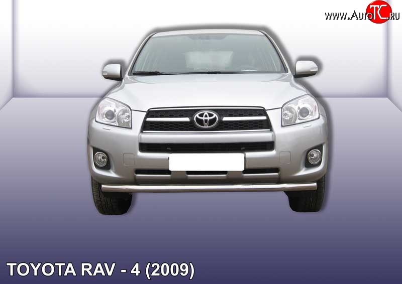 10 599 р. Одинарная защита переднего бампера из трубы диаметром 57 мм Slitkoff Toyota RAV4 XA30 5 дв. 1-ый рестайлинг (2008-2010) (Цвет: нержавеющая полированная сталь)  с доставкой в г. Керчь