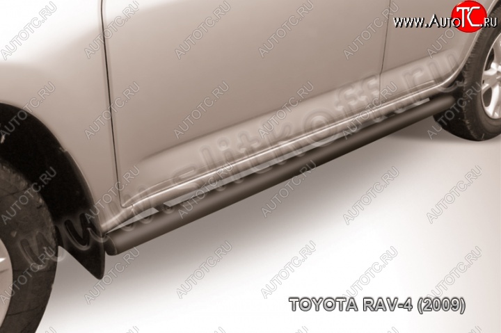 8 899 р. Защита порогов Slitkoff  Toyota RAV4  XA30 (2008-2010) 5 дв. 1-ый рестайлинг (Цвет: серебристый)  с доставкой в г. Керчь