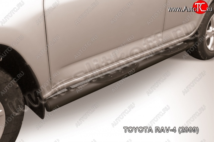 10 999 р. Защита порогов Slitkoff Toyota RAV4 XA30 5 дв. 1-ый рестайлинг (2008-2010) (Цвет: серебристый)  с доставкой в г. Керчь