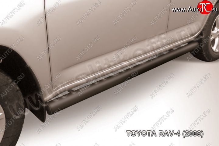 9 549 р. Защита порогов Slitkoff Toyota RAV4 XA30 5 дв. 1-ый рестайлинг (2008-2010) (Цвет: серебристый)  с доставкой в г. Керчь